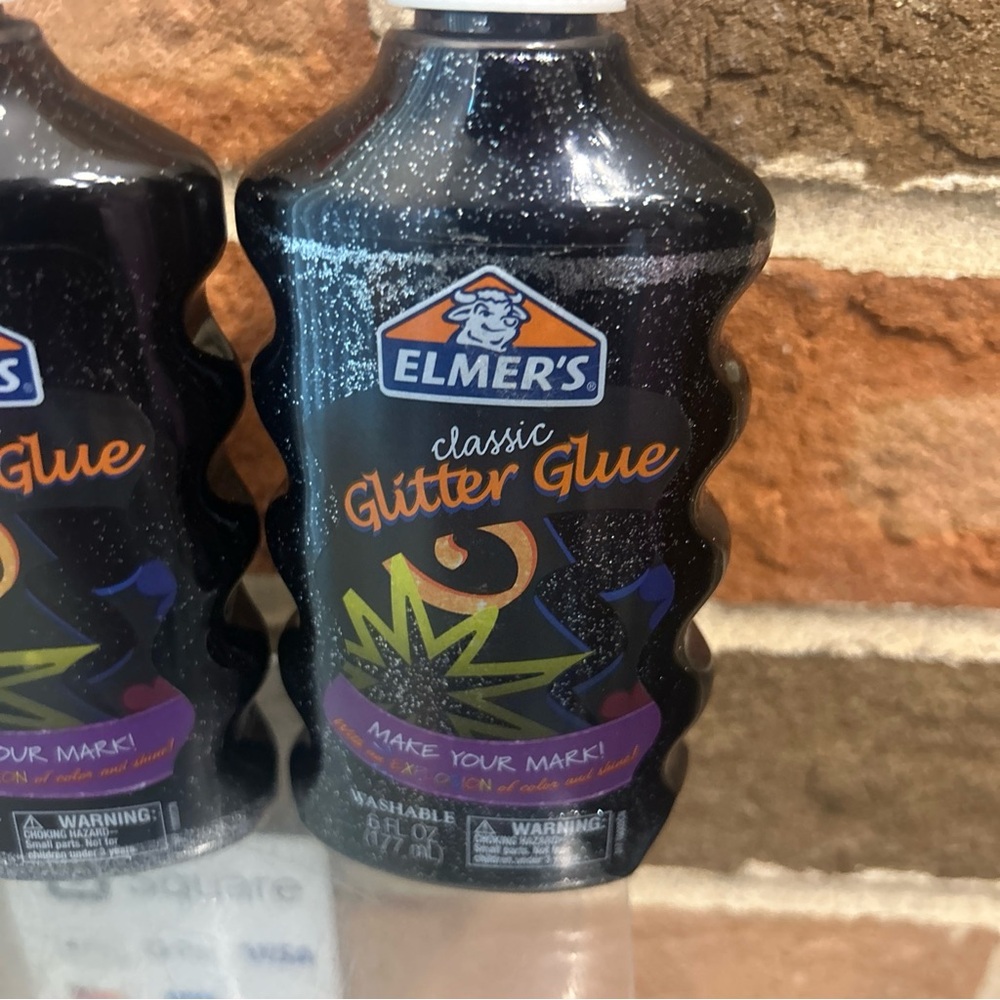 Elmer's Classic Black Glitter Glue 6oz for Craft Projects, Making Slime (3) - Picture 2 of 3
